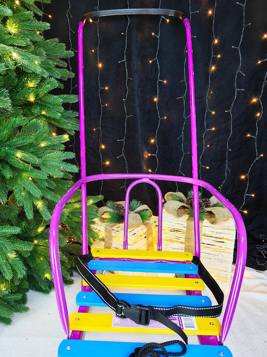 Санки с ручкой детские Тимка 5 комфорт сиреневый 4413779/Т5К/СН2 фото 7 Санки с ручкой детские Тимка 5 комфорт сиреневый 4413779/Т5К/СН2 фото 7