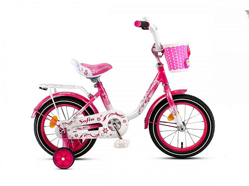 													Велосипед детский MAXXPRO SOFIA 14"  бело-малиновый SOFIA-14-1 