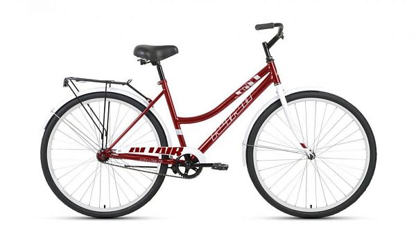 Велосипед городской ALTAIR City low 28"/700c 19" 1 ск. темно-красный/серый  2020